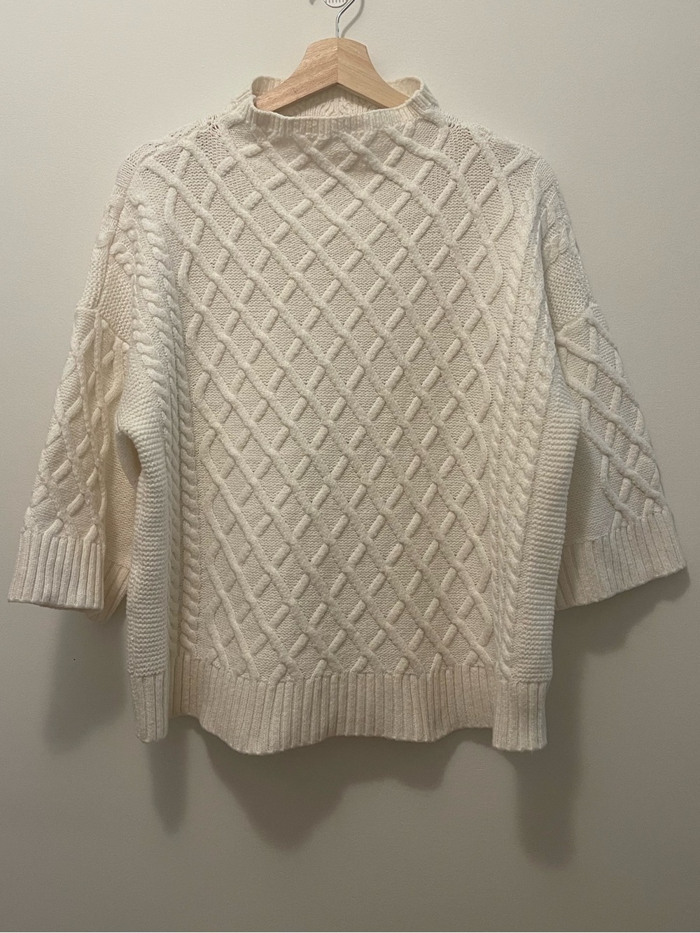 Vince Camuto Cream Cable Knit Turtleneck Sweater